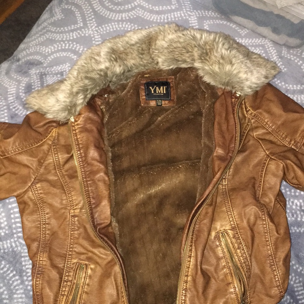 Faux leather jacket